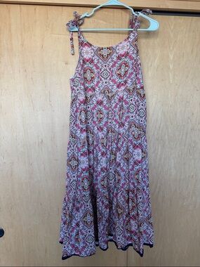 THML Pink Medallion Print Maxi Dress